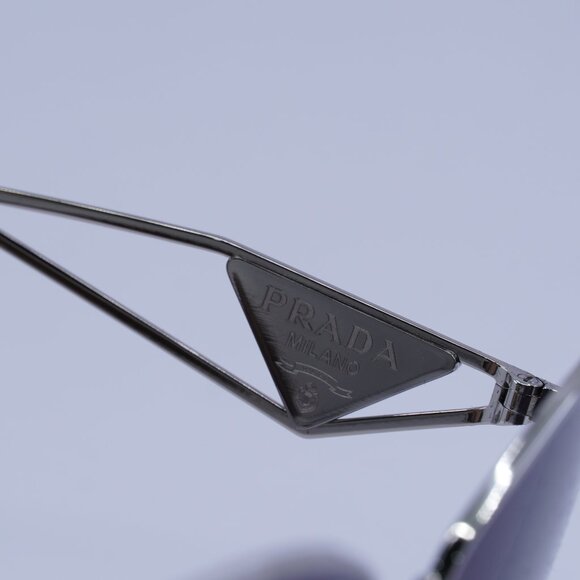 New Prada PR57YS 1BC5D1 Sunglasses - Silver Frame, Grey Gradient Lenses - Picture 7 of 11